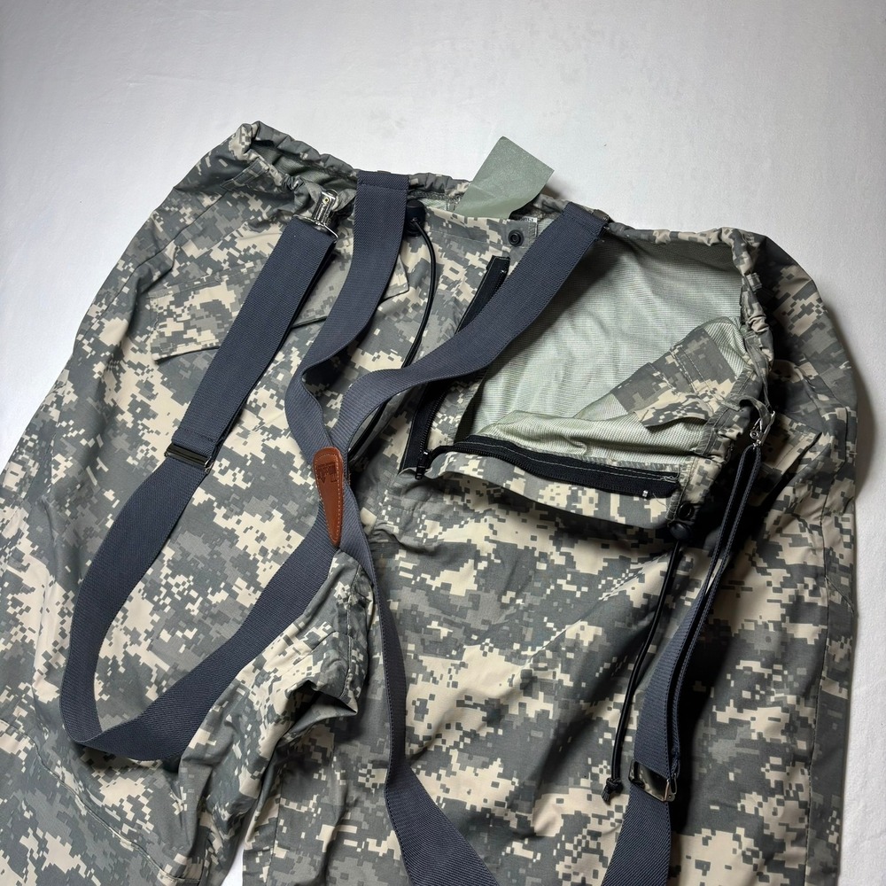 Tru-Spec H2O ECWCS Trousers Men Large Waterproof Digital Camo HoldUp Suspenders